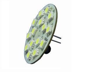 BULB G4 B/P 15LED 10-30VDC WW - These high quality LED replacement bulbs save power. Same light output as approximately a 15-20W halogen bulb. Using the latest SMD5050 chips they provide the highest light to consumption ratio available today. LEDs are arranged 15 on one side. Specification: 3 Watts, 10 - 30V DC, Equivalent halogen - 15-20 Watts, 197 Lumens (Warm White).